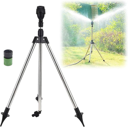 Rotating Tripod Sprinkler, 360 Degree Automatic Rotating Tripod Sprinkler, Automatic Rotating Yard Sprinklers, Rotatings Tripods Sprinklers for Large Area Yard Garden Lawn (C)