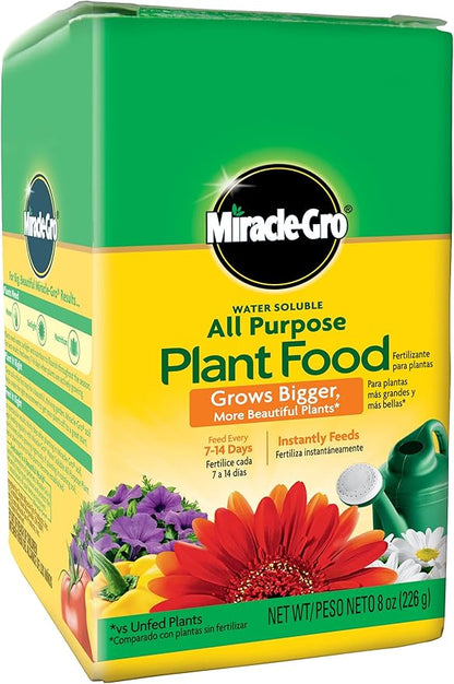 Miracle-Gro Water Soluble All Purpose Plant Food, Fertilizer for Indoor or Outdoor Flowers, Vegetables or Trees, 8 oz.