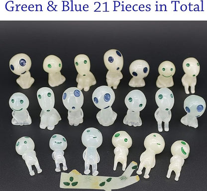 Fairy Garden Accessories Tree Elves Easter Egg Fillers Glow in Dark Basket Stuffers Garden Alien Decor Miniature for Micro Landscape Outdoor Status Patio Lawn Yard Kit