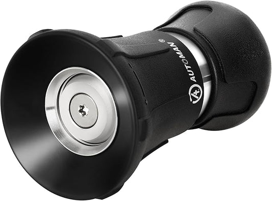 AUTOMAN Garden Hose Nozzle Heavy Duty, Fireman Hose Nozzle, High Pressure Water Hose Sprayer Nozzle, Adjustable Spray Nozzles for Washing Car, Cleaning Ground, Watering Plants, Showing Pets