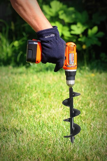 The Ashman 12 Inch Auger -It is Made of Heavy Duty Steel and Has a 12 Inch Long Helical Screw Blade- It is a Hand Held Auger Which as Used to Drill Through The Soil (Pack of 2)