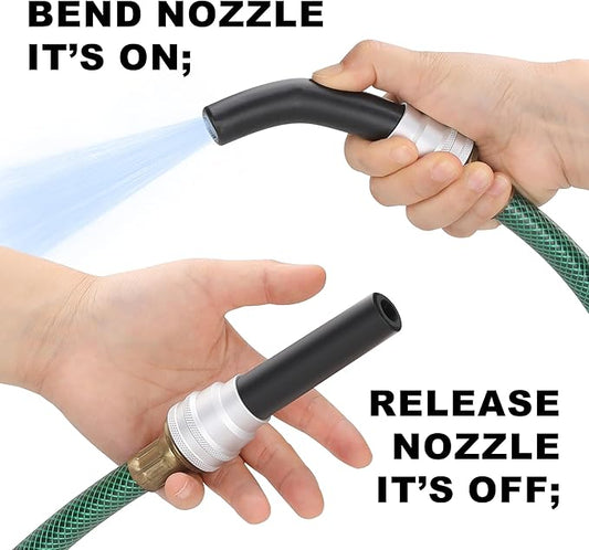 Hromee Handy Bend Water Spray Nozzle, Flexible Garden Hose Attachment