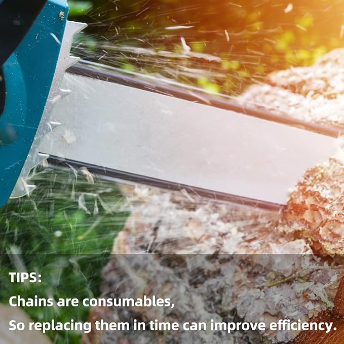 10 Inch Chainsaw Chain S40 3/8" LP Pitch .050" Gauge 40 Drive Links, 10-inch Replacement Chains Compatible with Remington, Greenwork, Sunjoe, Worx, Craftsman Pole Saw-2 Packs