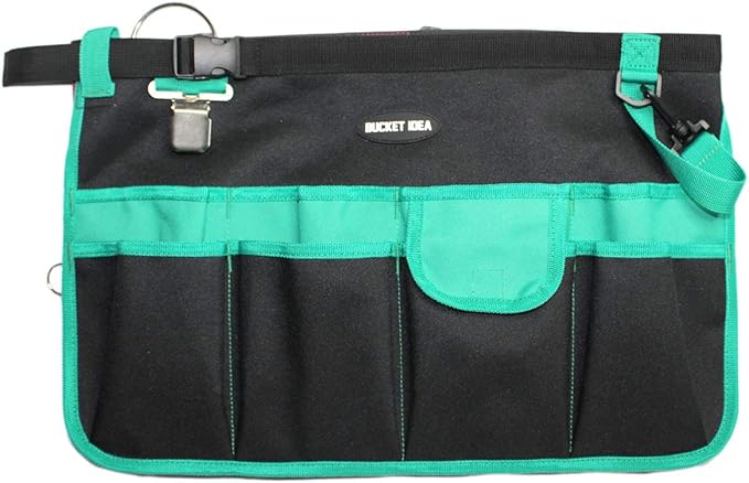 MELOTOUGH Bucket Caddy Organizer Bucket Tool Organizer for Garden Tools Fit 3.5 to 5 Gallon Bucket (Green)