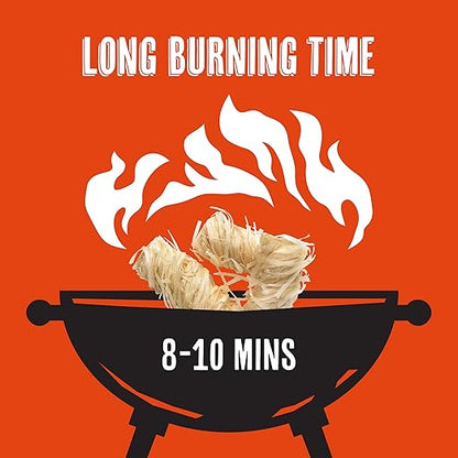 Grill Trade Fire Starters - 50 Pieces Grill Starter Made of Pine Wood Shavings - Food-Grade Wax with 8-10 Minutes Burning Time - Weatherproof and Odorless - Ideal for Indoor or Outdoor Use