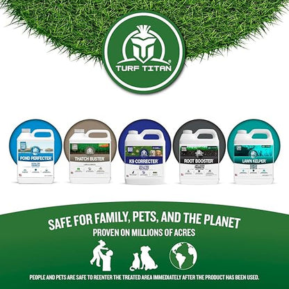 Turf Titan Hydro Holder Wetting Agent - Suspends Moisture in Your Grass Soil, Improves Water Drainage & Nutrient Uptake in Your Turf Grass, Promoting Healthy Soil - Covers 8,000 sq ft (32 oz)