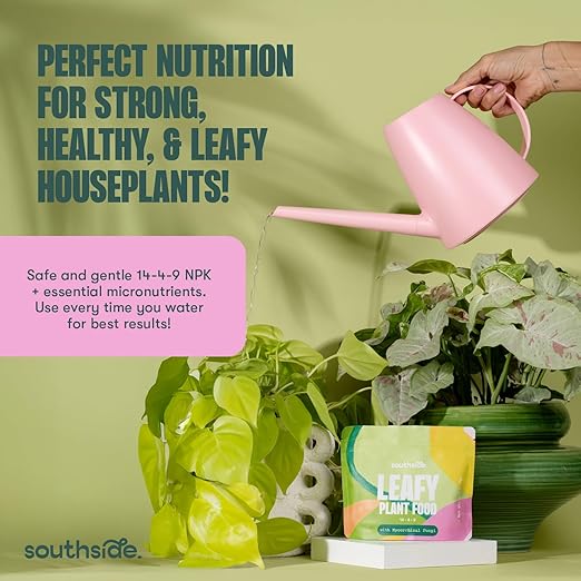Leafy Plant Food with Mycorrhizal Fungi - Use Year-Round - Makes 200 Liters Gentle Houseplant Fertilizer for Indoor Potted Plants