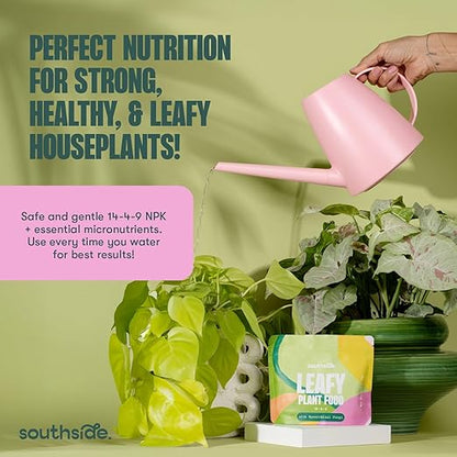 Leafy Plant Food with Mycorrhizal Fungi - Use Year-Round - Makes 200 Liters Gentle Houseplant Fertilizer for Indoor Potted Plants