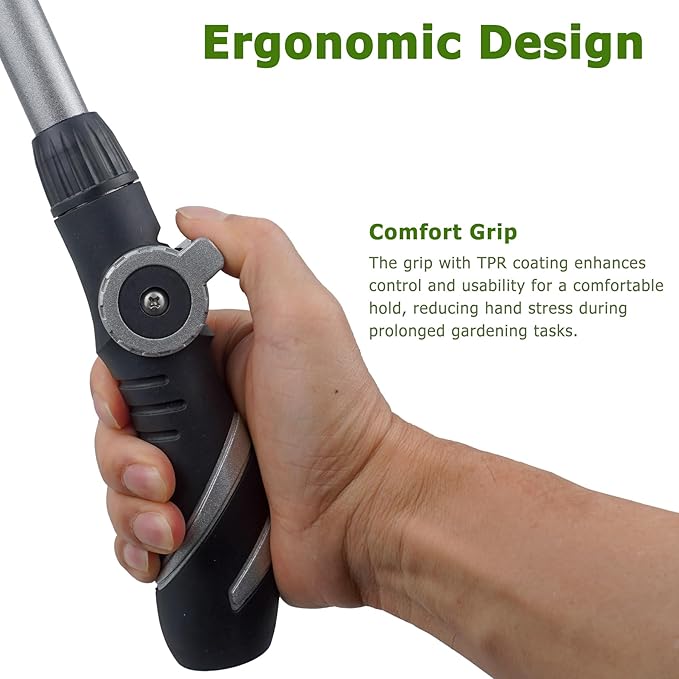 Heavy Duty Watering Wand, 22-Inch Long Metal Garden Hose Wand with Adjustable Rotating Head, Hose Nozzle Sprayer with Thumb Control, Perfect for Hanging Baskets,Shrubs and Plants