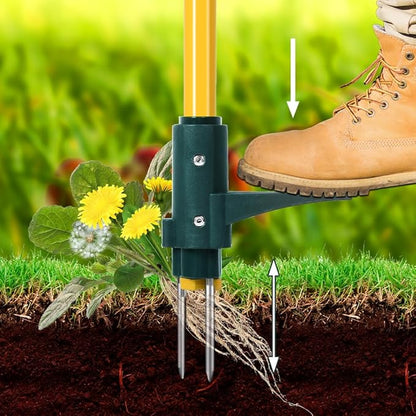 Weed Puller Tool, 50IN Long Handle 3 Claws Stand Up Weeder, Extra Thickened Stainless Steel Shaft Garden Weeding Tool,Remove the Roots of Thistles, Crabgrass, Dandelions, and Blackberries, etc.