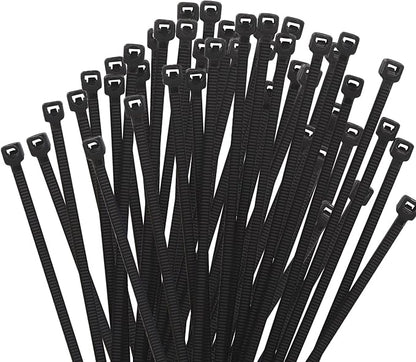 6 Inch Black Zip Tie 1000 PCS, 18 Lbs - Small to Medium Zip Tie, Nylon PA66 UV Resistant Cable Tie for Indoor and Outdoor Use - Ideal for bundling and securing objects