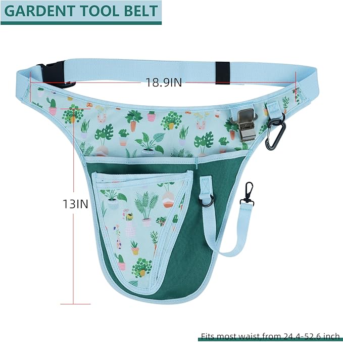 KUNN Garden Tool Pouch Apron with Pockets for Gardening,Florists,Carpenter,Construction