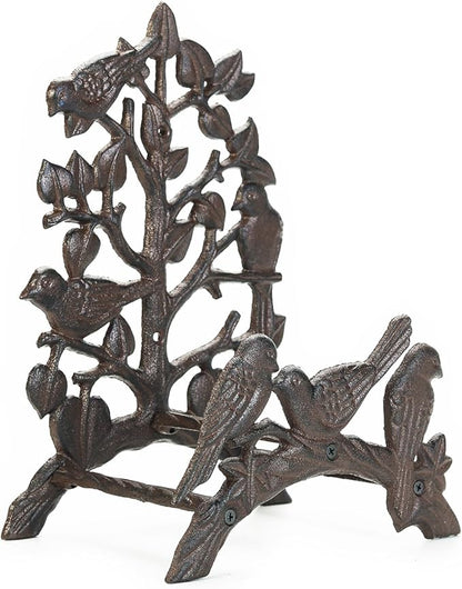 Sungmor Heavy Duty Cast Iron Hose Holder,Garden & Yard Decorative Birds Wall Mounted Hose Butler,Water Pipe Holds,Rack,Hanger,Antique Wall Decorations