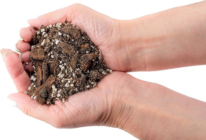 Gardenera's Peace Lily Soil Mix for Thriving Indoor Plants: Hand-Crafted for Optimal Growth [4-Quart Bag]