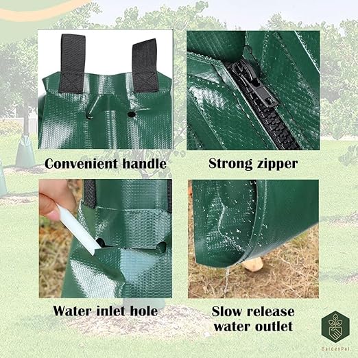Gardenpal 3 Pack Tree Watering Bag, 20 Gallon Slow Release Watering Bag for Trees,Tree Watering Bags-Drip Irrigation Bag for Newly Planted or Established Trees