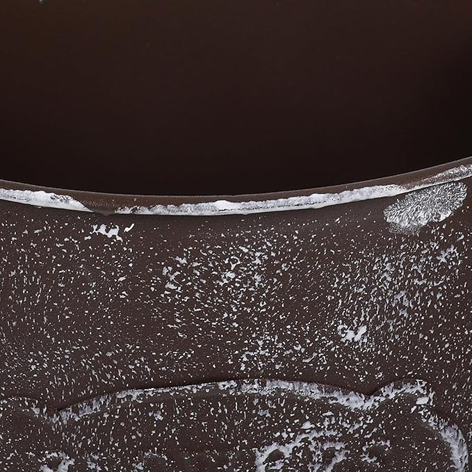 Rustic Iron Wall Planter 4.5 Inch Galvanized Hanging Flower Pot for Indoor Outdoor Garden Balcony Decor with Rope DIY