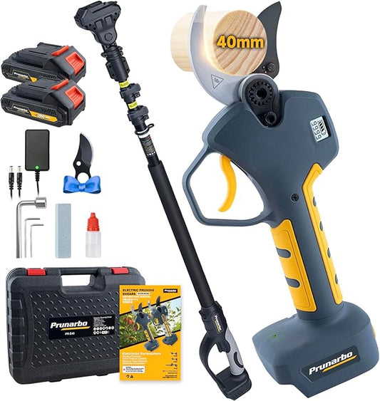 2-in-1 Cordless Electric Pruning Shears with Pole, 15Ft Reach, 1.6" Cutting Diameter Compatible with Makita 18V Battery Powered Tree Pruner with Brushless Motor for Efficient Branch Trimming