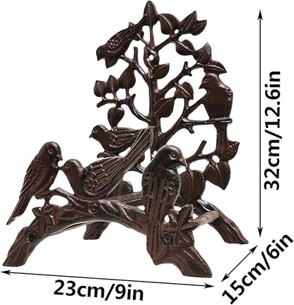Garden Hose Holder Cast Iron Heavy Duty Water Hose Hanger, Outside Wall Mount Hose Hanger (Hose holder - Hummingbird)