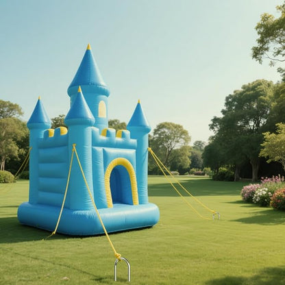 AAGUT Garden Staples 6 Inch Galvanized 100 Pack Round-Top Drip Hose Stakes Irrigation Hooks Heavy Duty 11 Gauge Lawn U Pins Sod Nails for Landscape Fabric, Soaker Hose, Chicken Wire, Dog Fence