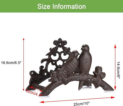 OwnMy Cast Iron Garden Hose Holder Heavy Duty Wall Mount Water Hose Reels Holder, Decorative Water Hose Hanger Garden Hose Storage Organizer Rack for Outdoor Lawn Yard, 10"L x 4.7"W x 6.5"H