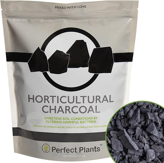 Horticultural Charcoal by Perfect Plants - 24oz. Plant Charcoal - Naturally Cleanses, Flushes Toxins and Excess Moisture from Containers and Terrariums