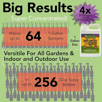 Trifecta Crop Control Super Concentrate All-in-One Natural Pesticide, Fungicide, Miticide, Insecticide, Help Defeat Spider Mites, Powdery Mildew, Botrytis, Mold, and More on Plants - Gallon