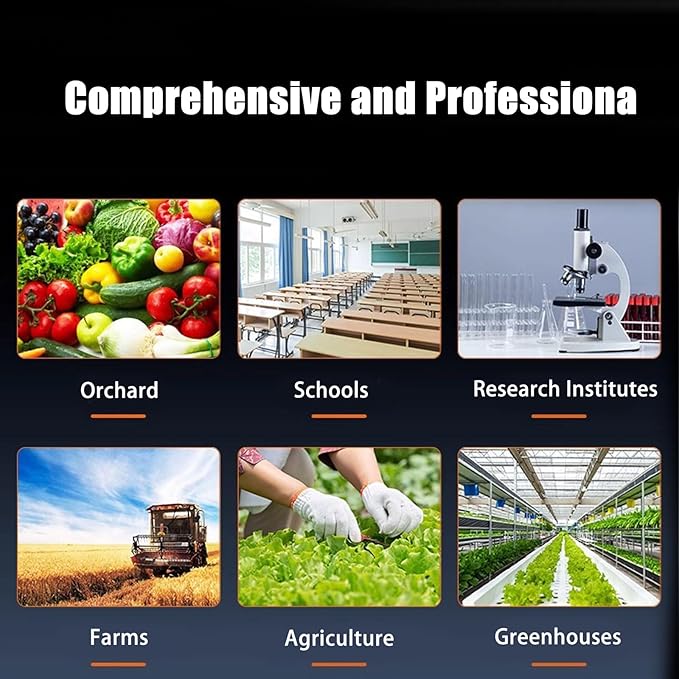 7 in 1 Soil Tester, Nitrogen Phosphorus Potassium NPK Tester, Handheld Soil PH Meter Kit, Temperature, Conductivity, Moisture, EC Meter for Petrochemical, Agriculture - Yellow