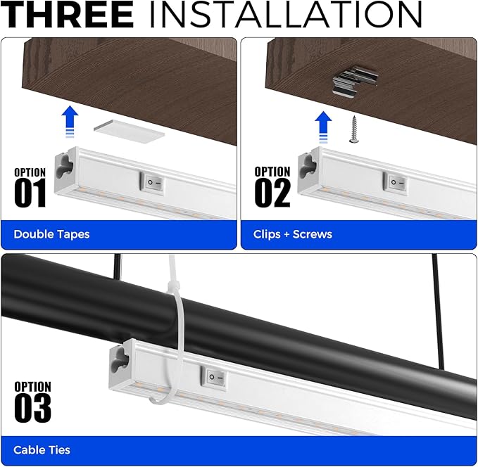 Barrina Grow Lights for Indoor Plants, Full Spectrum Sunlight, 1FT White Cover Plant Growing Lamp, LED Grow Light Bulbs, T5 Grow Light Strip, Plug and Play, Yellow, 4-Pack