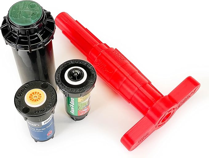 Sprinkler Head Removal Tool 4-in-1, Replace Your Sprinklers Without Digging in Under 2 Minutes, Most Brands Rainbird Toro Orbit Hunter K-Rain, Upgraded Tool Made in USA, Rust-Proof Sprinkler Shirt