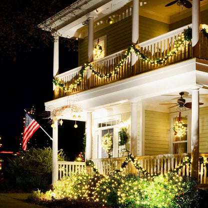 Brightown 50FT C7 Clear LED Christmas String Lights Outdoor, Connectable with 50+2 Bulbs(2 Spare) 0.6W Bulbs, Vintage Hanging Lights for Xmas Holiday Party, Patio, Roofline House Decor