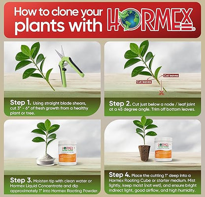 Hormex Rooting Powder #3 (0.30 IBA) - Fast-Acting Rooting Hormone for Common Home & Garden Cuttings - Root Stimulator for Plant Cloning - Strong Growth for Maximum Propagation Success, 1LB