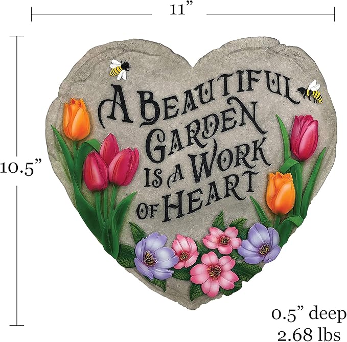 Spoontiques - Garden Décor - Beautiful Garden Stepping Stone - Decorative Stone for Garden