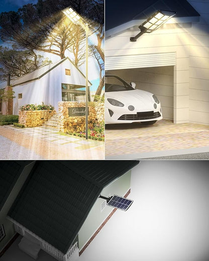 Ofuray Of-7200W Solar Street Light Outdoor-3000K/4000K/6500K Outdoor Security Flood Light,IP67 Solar Parking Lot Lights Commercial Dusk to Dawn with Remote Control for Yard,Residential