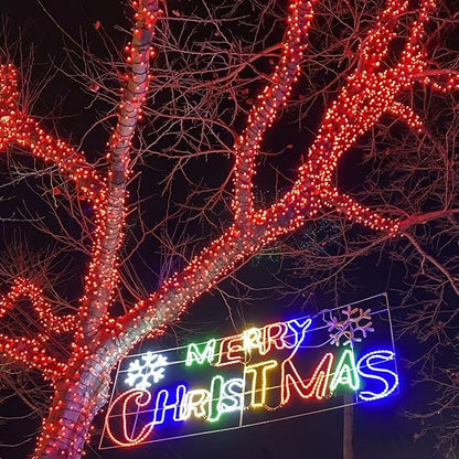 YEGUO 165ft 500 LED Christmas Lights Outdoor Waterproof, Red String Lights Plug in, Twinkle Christmas Tree Lights Indoor with Timer Memory 8 Modes