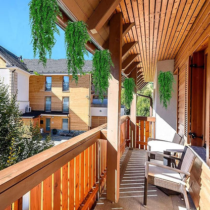 Toprooms 4pcs Artificial Hanging Plants Fake Hanging Plant Fake Plants Faux Fern Ivy Vines Outdoor UV Resistant Plastic Hanging Plants Artificial Decor (Ferns)