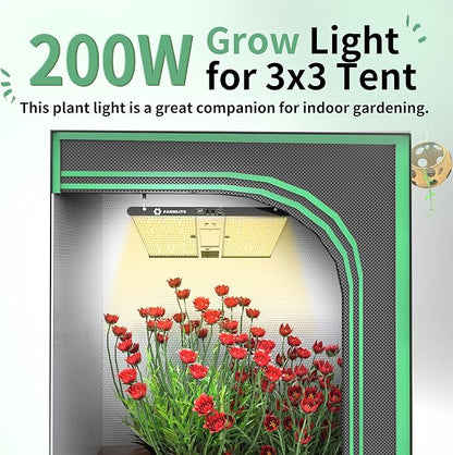 FARMLITE Grow Light for Indoor Plants Quantum Board Grow Light Full Spectrum Led Grow Lights Growing Lamp Daisy Chain Dimmable (200Watts)