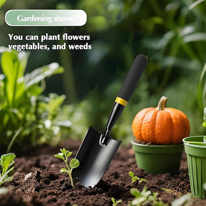 Garden Trowel - Metal Hand Shovel with Rubber Handle. This Garden Hand Trowel is Easy to use and Suitable for Soil Planting, Digging, transplanting and Outdoor Exploration Activities.