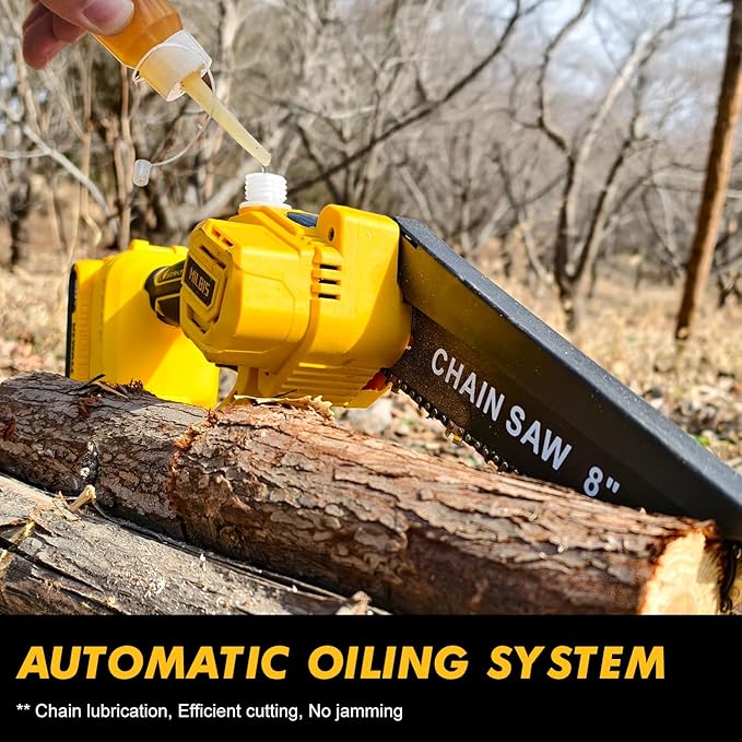 4-in-1 Cordless Pole Saw & Electric Pruning Shears for DeWalt 20V Battery, 8 Inch Brushless Mini Chainsaw with Extension Pole, 15 Ft Reach, Auto Oiling, for Tree Trimmer Branch Cutter(NO Battery)