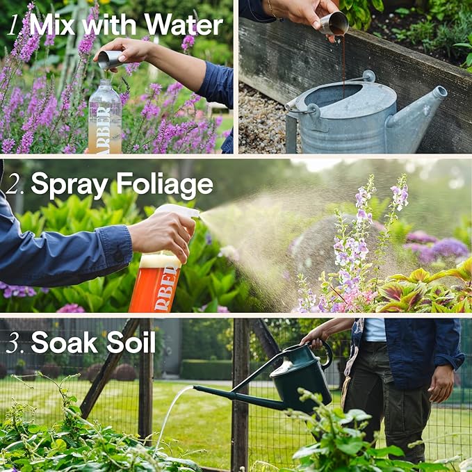 Organic Fungicide for Plants – Liquid Concentrate for Indoor & Outdoor Use; Treats Powdery Mildew, Leaf Spot, Root Rot & Lawn Diseases; Mushroom & Rust Control; Safe Around Kids, Pets & Pollinators