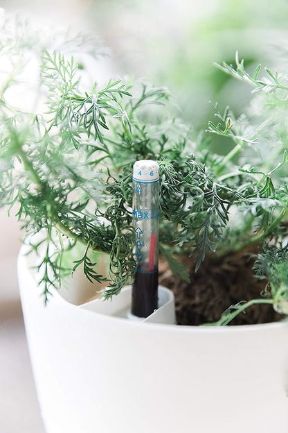 GARDENIX DECOR Self Watering Pots for Indoor Plants 3 Pack - Flower Pot with Water Level Indicator for Plants, Grow Tracking Tool - Self Watering Planter Plant Pot - Coco Coir - White