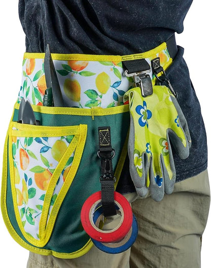 KUNN Garden Tool Belt for Women,Waist Pouch Apron with Pockets for Gardening,Florists
