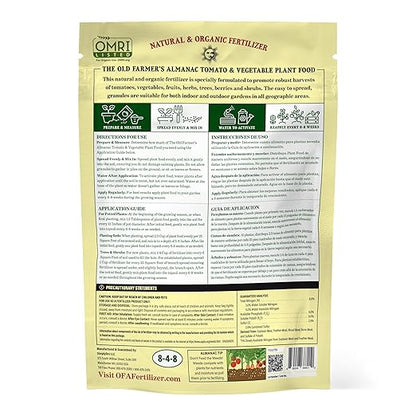 The Old Farmer's Almanac Organic Tomato & Vegetable Plant Food Fertilizer