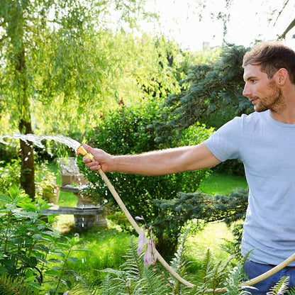 high pressure hose nozzle with connector - adjustable rotating brass spray nozzle for garden hose, terrace washing and vehicle cleaning(A set of nozzles)