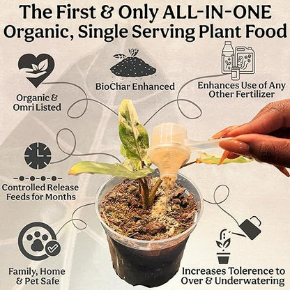 The All-in-One Complete Organic Plant Food, Indoor Plant Food for Houseplants, Organic Fertilizer for Vegetable Gardens, 3lb =75 Formulated Servings Feeds 150 gal Instantly and Slow Release