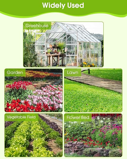 Automatic Lawn Sprinkler System with 32.8FT 8/12'' +16.4FT 4/7'' Tubing Kit, G‑Type 360 Degree Rotation Sprinkler Watering for Drip Irrigation, Watering Plants, Yard & Lawn Care