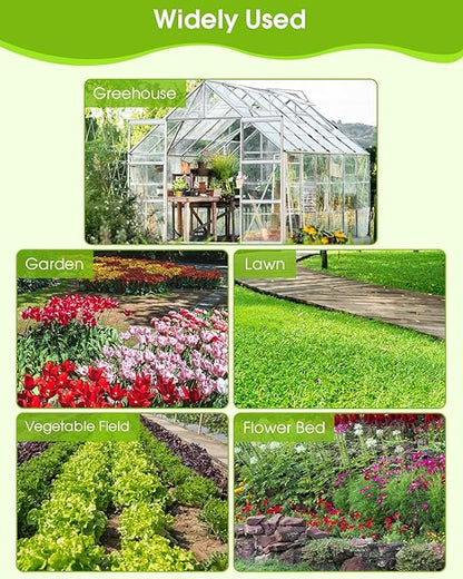 Automatic Lawn Sprinkler System with 32.8FT 8/12'' +16.4FT 4/7'' Tubing Kit, G‑Type 360 Degree Rotation Sprinkler Watering for Drip Irrigation, Watering Plants, Yard & Lawn Care