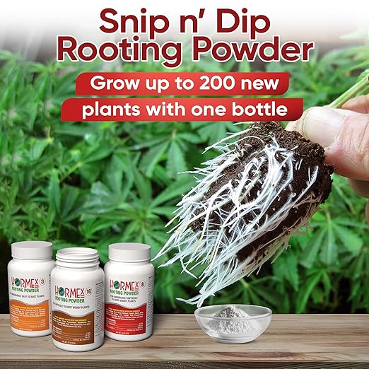 Hormex Rooting Powder Combo #3, 8, 16 (0.30-1.6 IBA) - Rooting Hormone for Common Home Garden Plants to Very Difficult Hardwood, Medicinal and Tree Cuttings - Root Stimulator for Plant Cloning