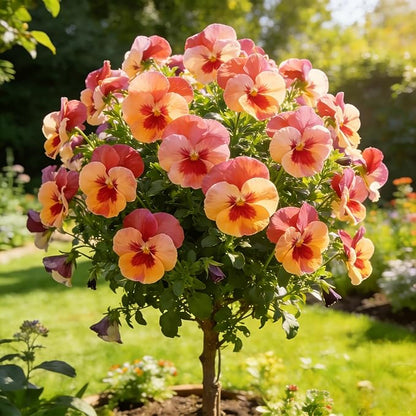 1000 Pansy Flower Seeds - Cold Tolerant Blooms in Vibrant Colors, Long Blooming Season for Garden Beds, Borders, and Containers (2000, Orange)