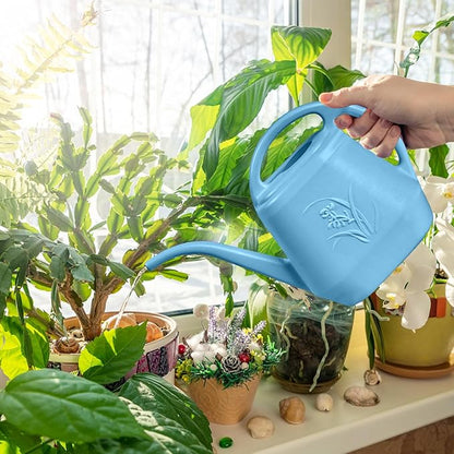 Watering Can - for Home Plant Garden - 1 Gallon - Sky Blue