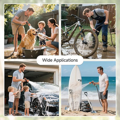 Giraffe Tools Hose Reel 1/2‘’ 78 ft, Heavy Duty Retractable Garden Hose Reel with Any Length Lock, Slow Return System, Wall Mounted and 180 Deg Swivel Bracket